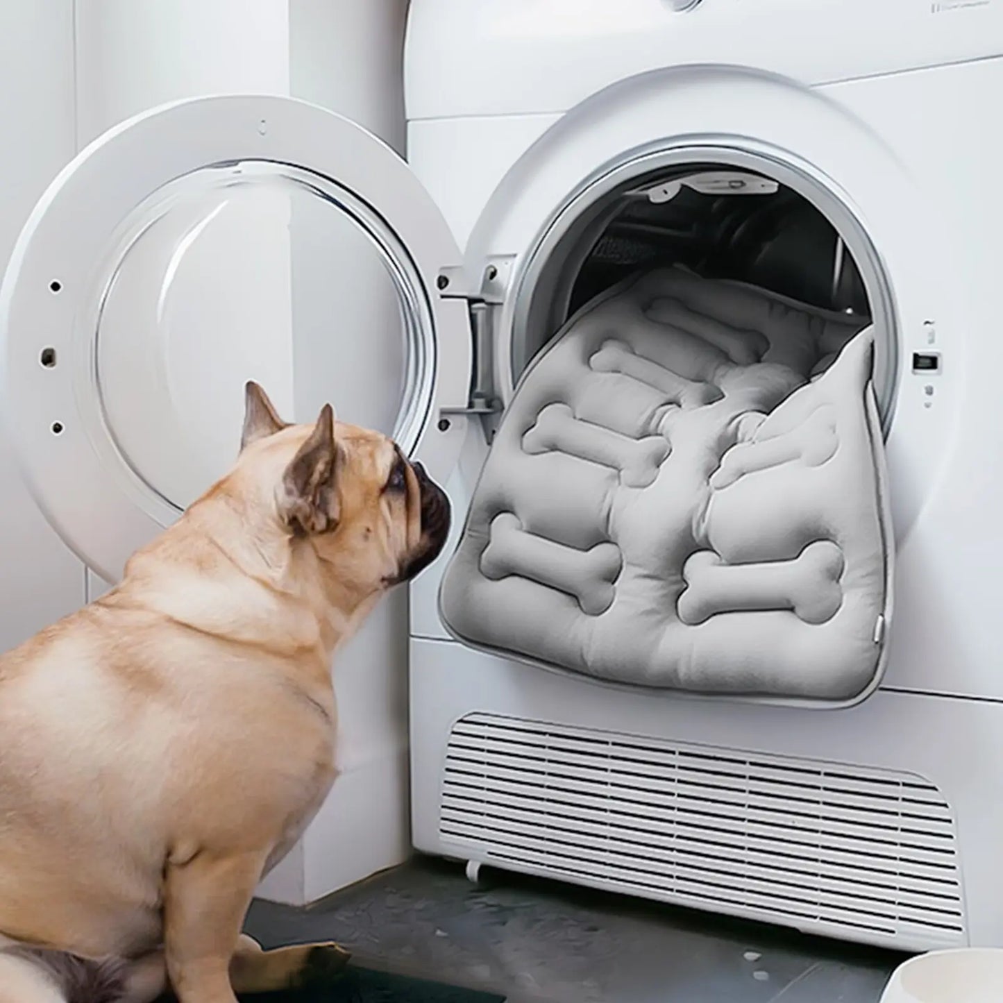 2-Pack Thicker Dog Cooling Mats for Dogs or Cats, Cute Bone Quiled Durable Non-Slip Long-Lasting Instant Cool Summer Pet Cooling Pad, No Geal No Electric Portable Lightweight Washable Indoor Outdoor Cold Kennel Crate Bed for Large Dogs, Grey #Summervibes